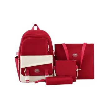 S.REPHEN Canvas Canvas Bag Combo Sets Unisex Red