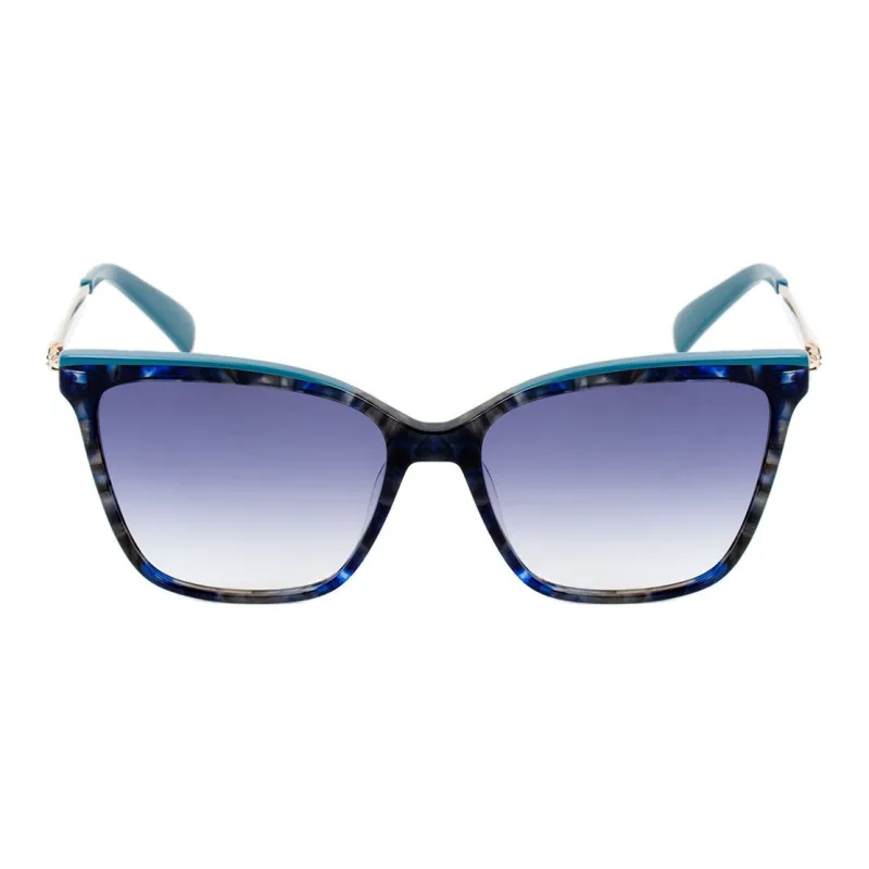LONGCHAMP Rectangular Sunglasses Women's Blue-1