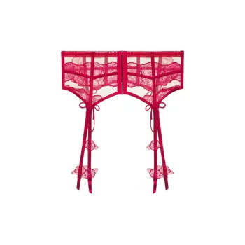 Victoria's Secret FOR LOVE & LEMONS Cordelia Garter Belt / Rosey Red Camisole Women's Rose Red