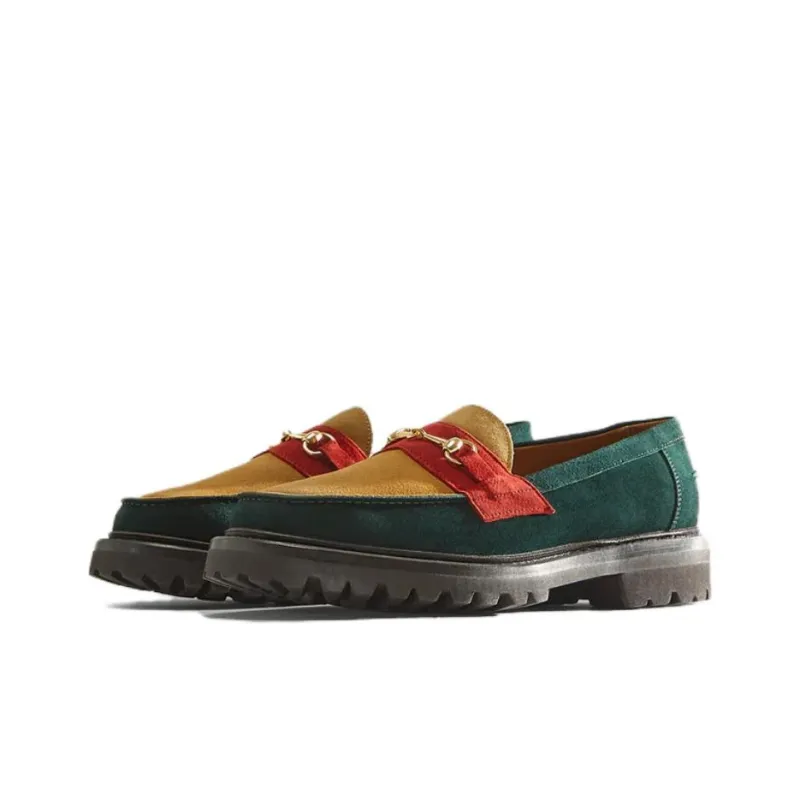 KITH Loafers Men Green Brown-4