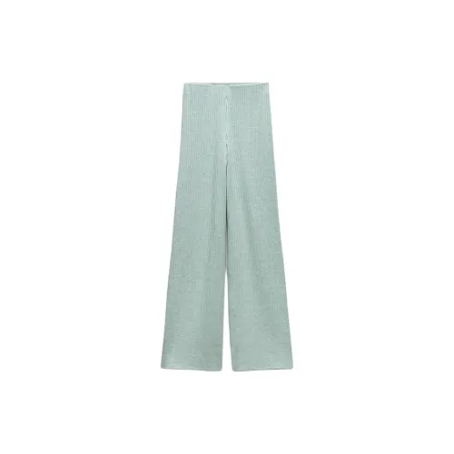 ZARA Casual Pants Women's Marbled Green