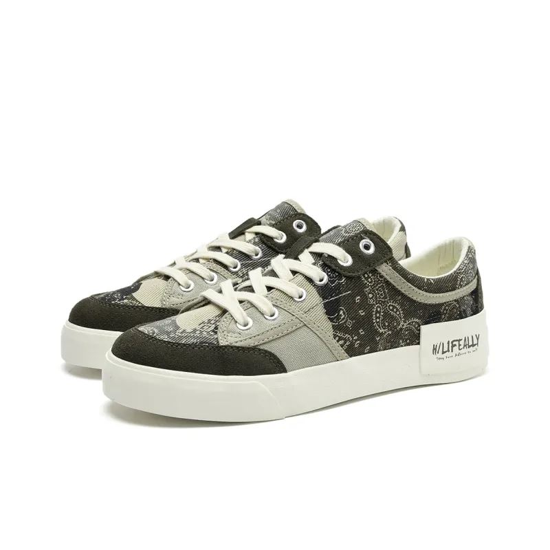 HLA Men's Shoes 2024 Summer Patchwork Breathable Comfortable Fashion Canvas Shoes Men's Skateboard Shoes-6