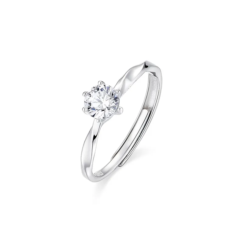 KADER 925 Sterling Silver Rings Unisex Silver White-1