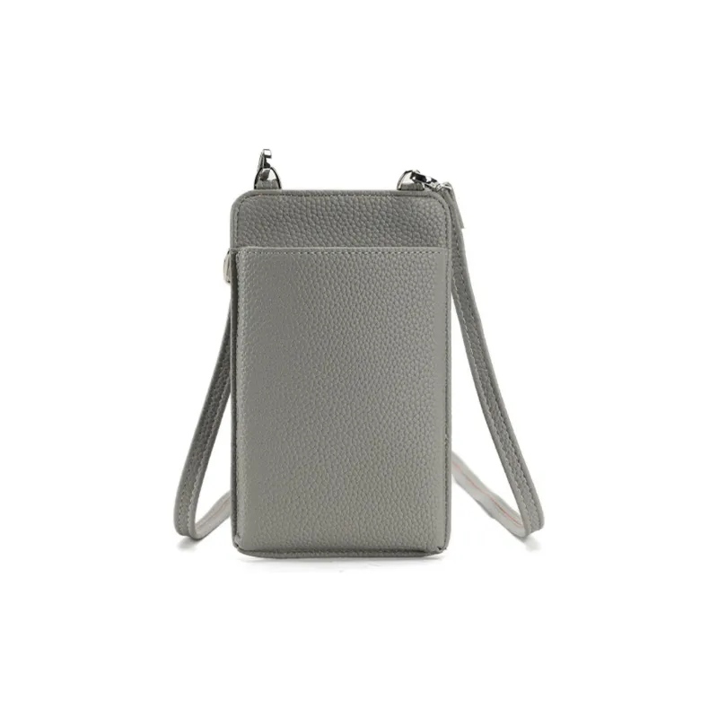 HAWA Pu Cell Phone Pouch Shoulder Bag Crossbody Bag Small Size Women's Green/Black/Gray/Apricot/Coffee/Ecru-5