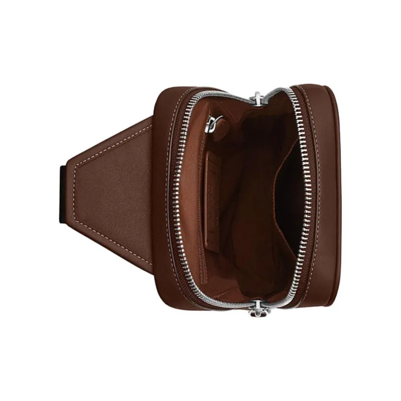 COACH Sullivan Cow Leather Fabric Artificial Leather Fanny Pack Sling Bags Small Size Unisex Brown-2