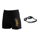 Black Gold Swimming Shorts+Swim Goggles
