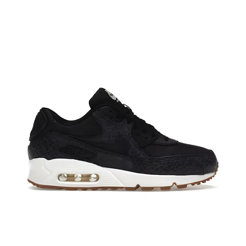 Nike Air Max 90 Abrasion Resistant Breathable Low Top Running Shoes Women's Black-1