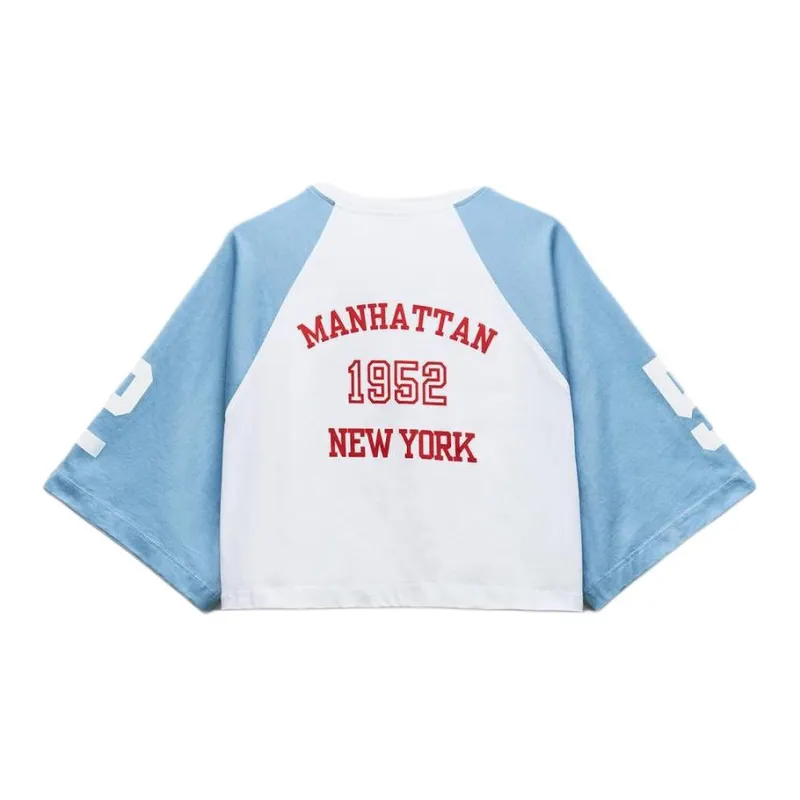 ZARA T-Shirt Women's Blue/White-1