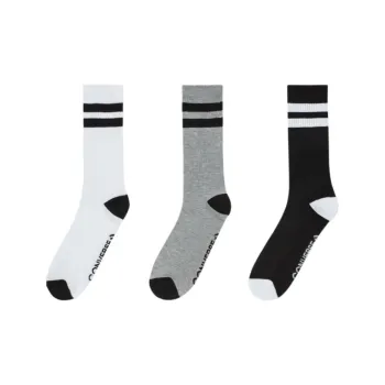 Converse 3 Pack Double Stripe Crew Socks