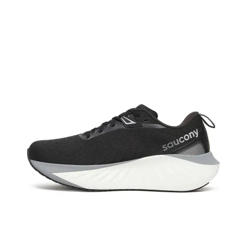 Saucony TRIUMPH 22 Cushioning Wear Resistant Low Top Casual Running Shoes Women's Black Gray