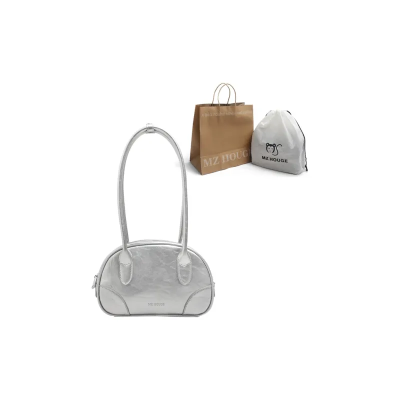 MZ HOUGE PU Versatile Shoulder Bag Advanced Touch Regular Women's Silver-1