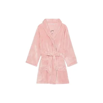 Victoria's Secret Short Cozy Robe/Dusk Pink Pajama Robe Women's Twilight Pink