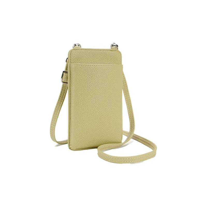 HAWA Pu Cell Phone Pouch Shoulder Bag Crossbody Bag Small Size Women's Green/Black/Gray/Apricot/Coffee/Ecru-1