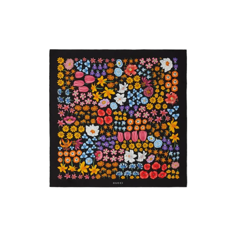GUCCI Silk Scarves Women's Black-0