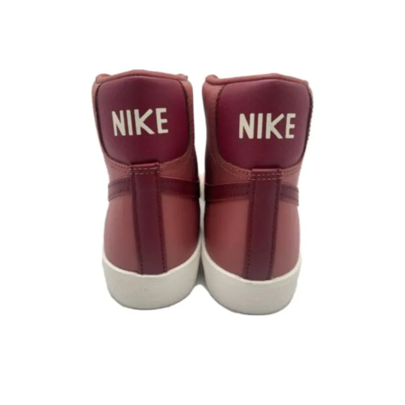 Nike Blazer 77 Anti Slip Wear Resistant Mid Top Skateboard Shoes Women's Red-4
