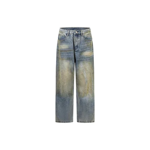 NewJnxs Jeans Unisex Washed Blue