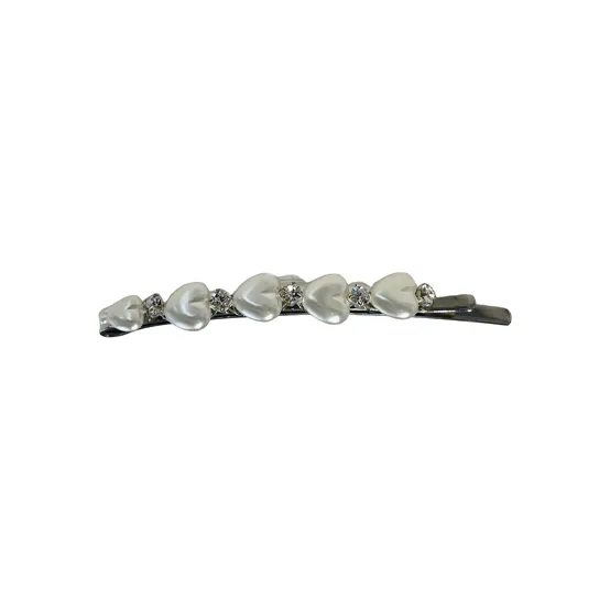 SIMONE ROCHA Resin Pearl, Brass, Crystal Glass Hair Clips Women's Silver-0
