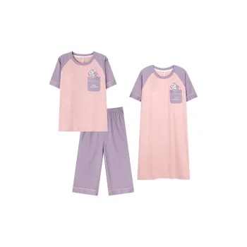 Follow The United States Pajama Set Pad Style Women's Violet