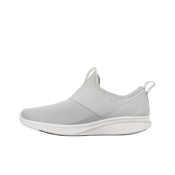 MBT Cushioning Breathable Height Increasing Rebound Low Top Outdoor Shoes Women's Light Gray-0