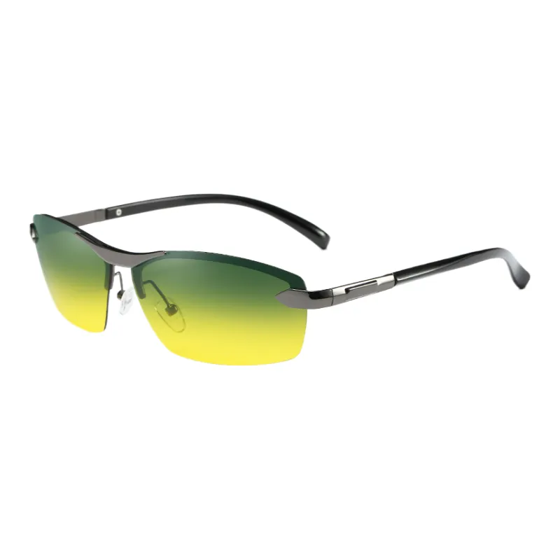 Thunder Pailong Alloy Square Sunglasses Unisex Black/Gunmetal-13