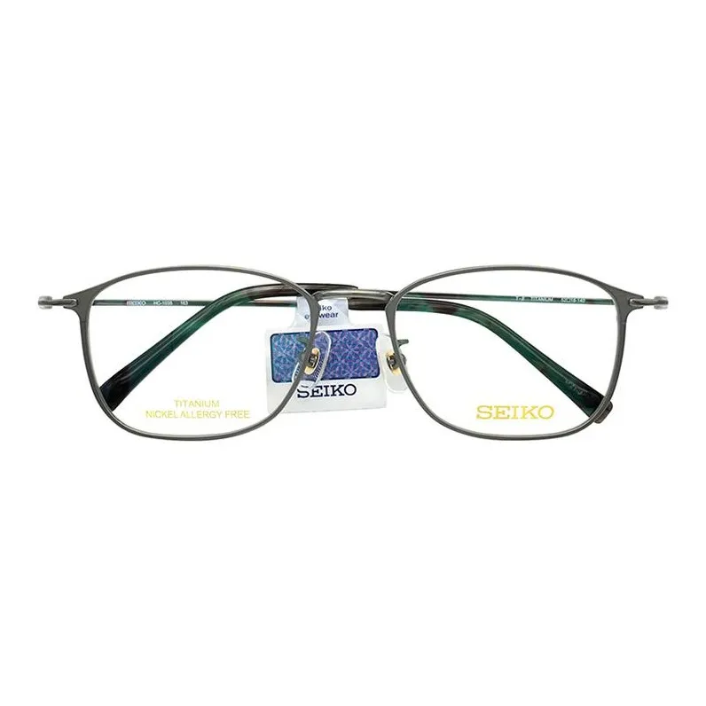 SEIKO Titanium Square Eyeglass Frames Men's Gray-3