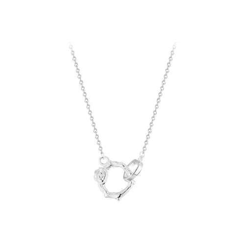 999 Fine Silver Mori Style Refreshing Elegant Elegance Delicate Luxe Advanced Sweet And Girlish Heart Necklace Women's