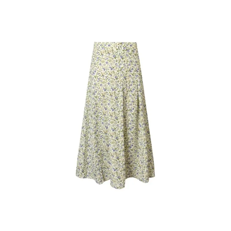 Bird Of Aussie Casual Long Skirts Women's Light Green-1