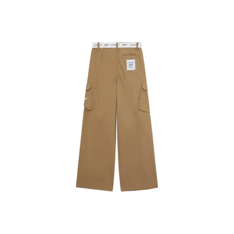MUSIUM DIV Belted Logo Straight Trousers-1