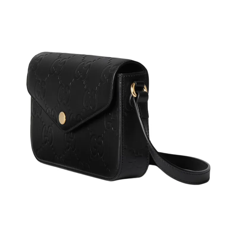 GUCCI Leather Shoulder Bag Crossbody Bag Mini Unisex Black-1