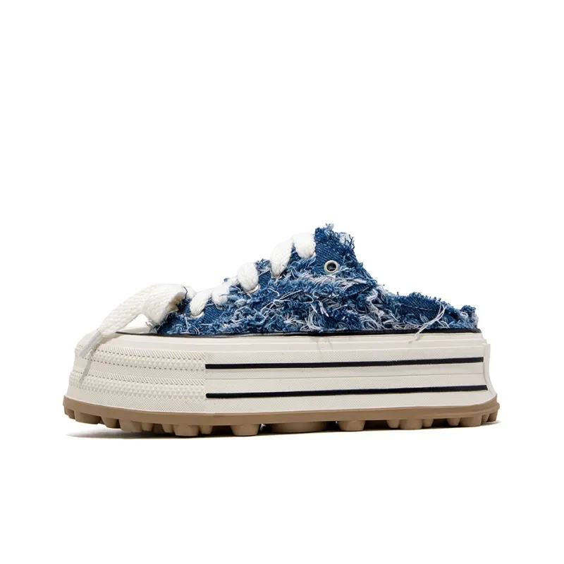 FALLINMISS Stud Shoe Collection Breathable Height Increasing Low-Top Canvas Shoes Women's-5