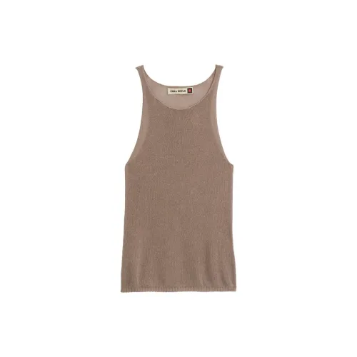 ZARA Tank Tops Women's Beige