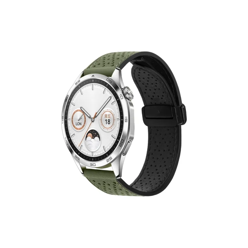 IBOANN Huawei Compatibility Watch Band Genuine Leather Material-0