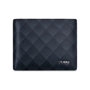 GUSKI Top Grain Cow Leather Wallet, Casual Coin Purse, Wallet Regular Men's Black