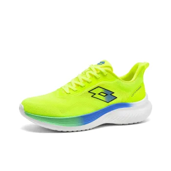 LOTTO Bai Ju 1.0 Cushioning Anti-Slip Wear-Resistant Breathable Impact-Resistant Low-Top Running Shoes Men's Neon Green