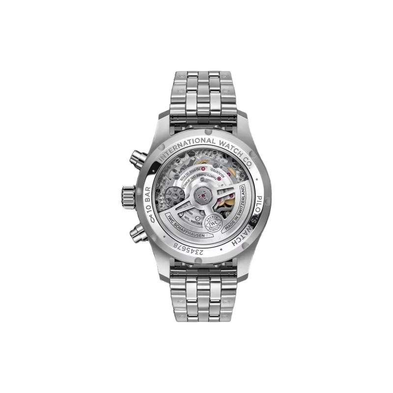 IWC Automatic Mechanical Movement Men's Watches Watch 41mm Black Dial Stainless Steel Case Stainless Steel Watchband-2
