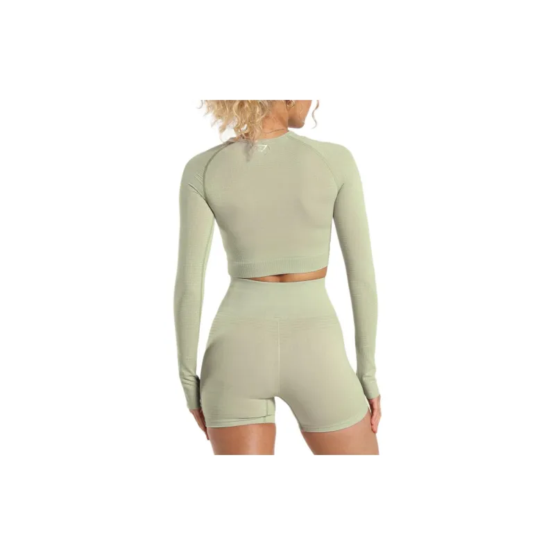 GYMSHARK T-Shirt Women's Light Sage Green With Greyish Limestone-1