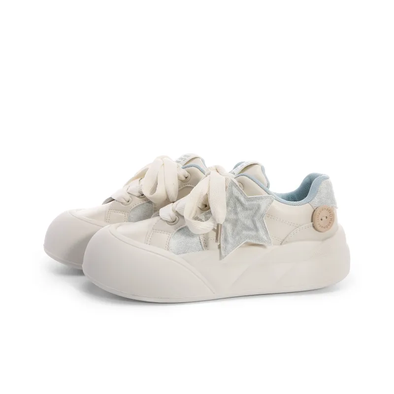 Cob Slip-Resistant Water-Resistant Lightweight Breathable Height Increasing Low-Top Skateboard Shoes Women's-1