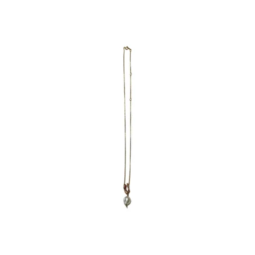 Alighieri Bronze 24K Gold, Freshwater Pearl Necklaces Unisex Gold