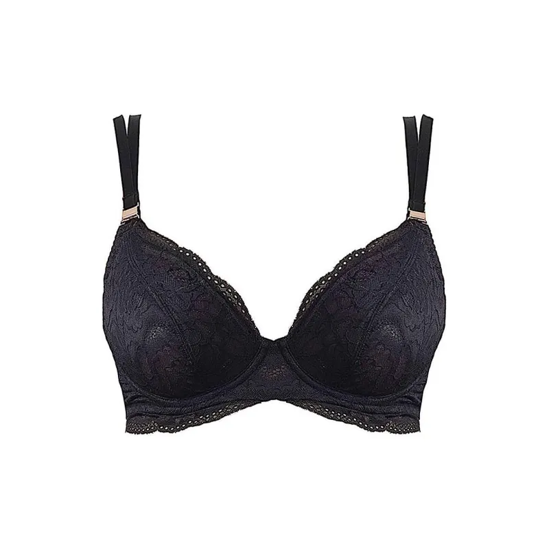 Victoria's Secret HOTMILK Heroine Plunge Maternity Bra Black Bra Women's Black-0