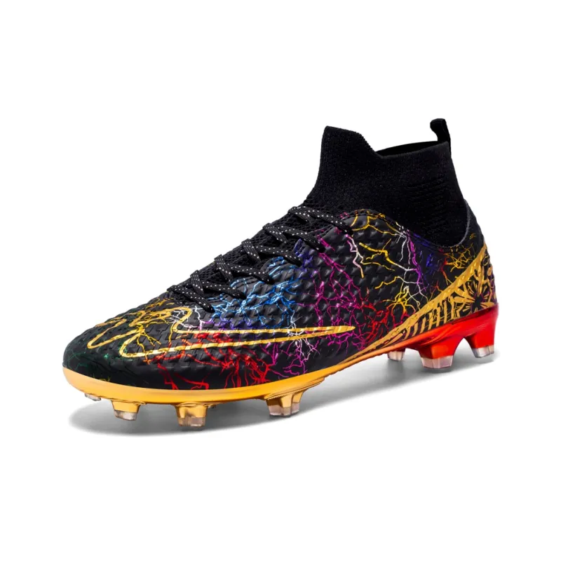 DOUBLE STAR 88 Slip Resistant Cushioning Abrasion Resistant Soccer Shoes Unisex Black-1