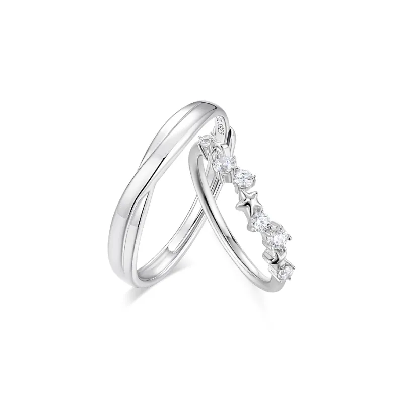 KADER 925 Sterling Silver Rings Unisex Silver White Box-0