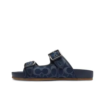 COACH Signature Chain Hobo Quiet Slide Slippers Men's Blue