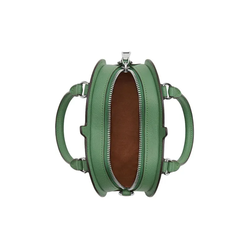 COACH Split Cow Leather Shoulder Bag, Crossbody Bag Trumpets Unisex Soft Green-2
