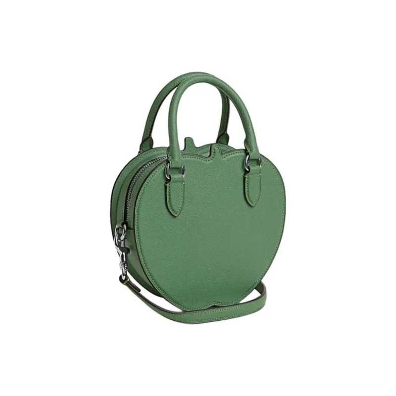 COACH Split Cow Leather Shoulder Bag, Crossbody Bag Trumpets Unisex Soft Green-1