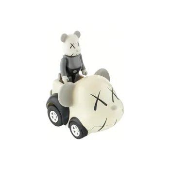 KAWS X Bearbrick X Takara Tomy Choro-Q Figure & Car Set Brown
