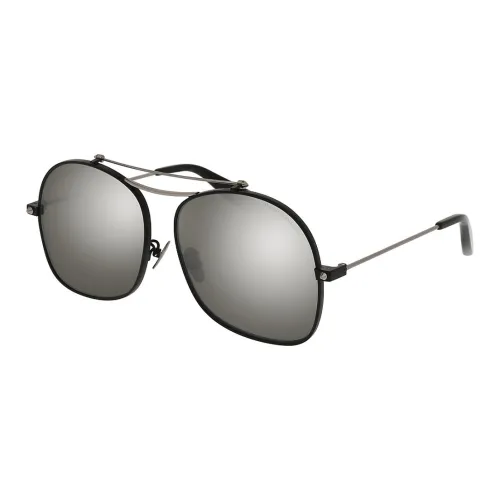 Alexander McQueen Metal Aviator Sunglasses Unisex Black