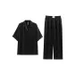 Premium Black-Short-Sleeved Shirt and Pants
