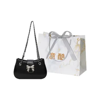 Cool PU Chain Bag Shoulder Bag Crossbody Bag Shoulder Bag Regular Women's Black/Ecru/Silver/Pink