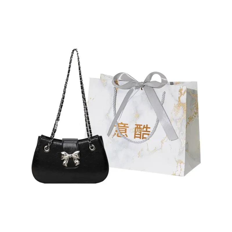 Cool PU Chain Bag Shoulder Bag Crossbody Bag Shoulder Bag Regular Women's Black/Ecru/Silver/Pink-0