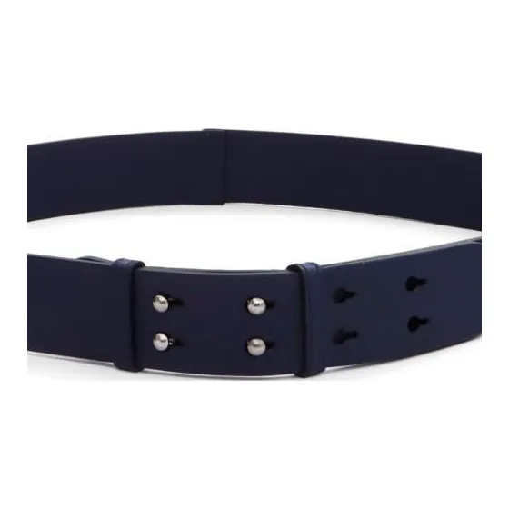 Burberry Solid Color Design Pin Buckle Leather Belts Unisex Blue-2